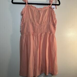 VERTICHE DRESS Size G Grande / Large -Tie Straps Peach 100% VISCOSA Dry Clean